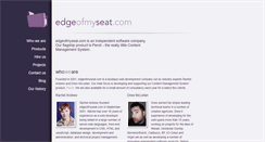 Desktop Screenshot of edgeofmyseat.com